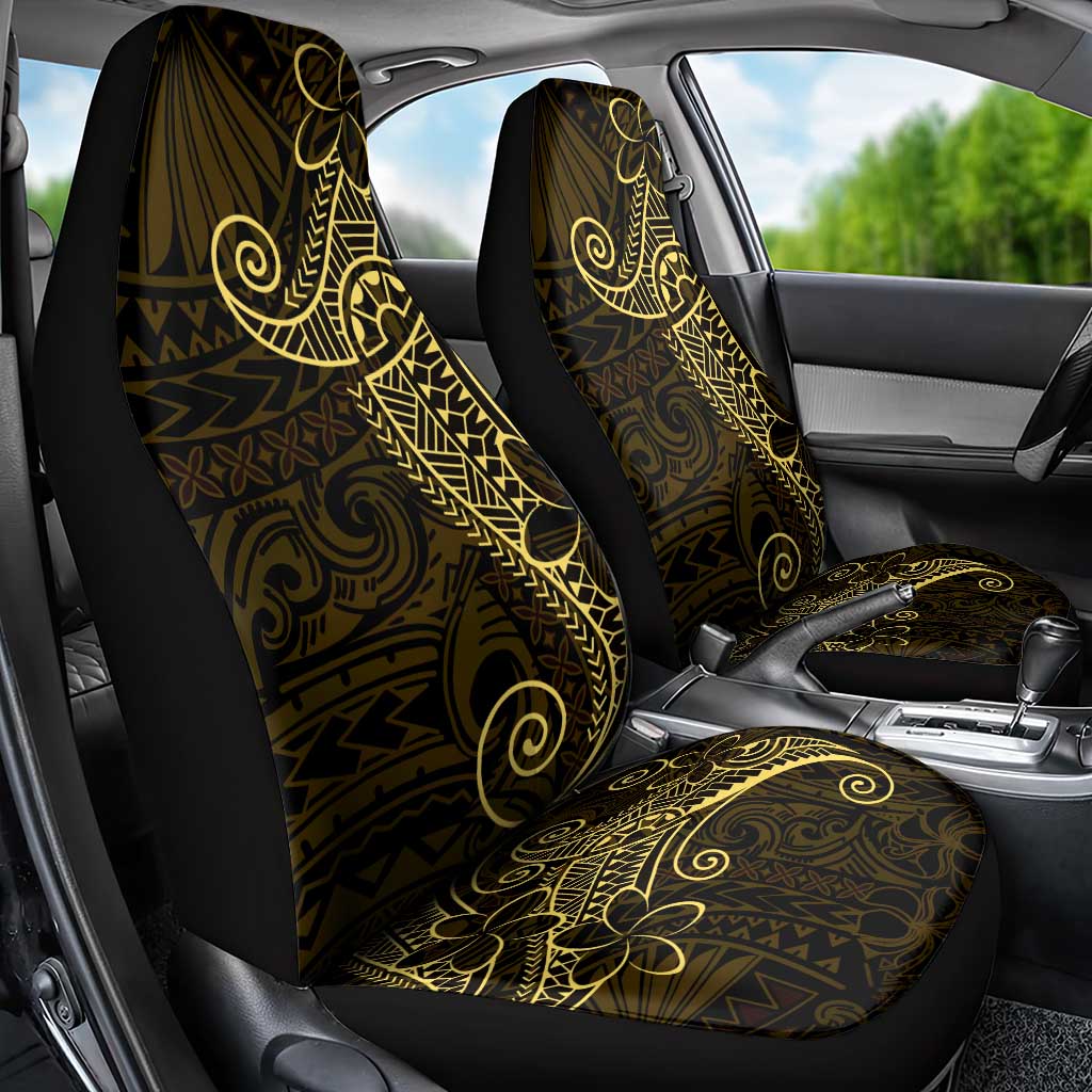 Black Gold Polynesian Tribal Car Seat Cover - Polynesian Pride