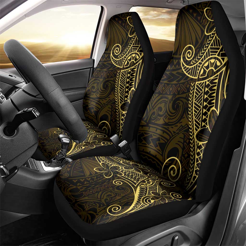 Black Gold Polynesian Tribal Car Seat Cover - Polynesian Pride