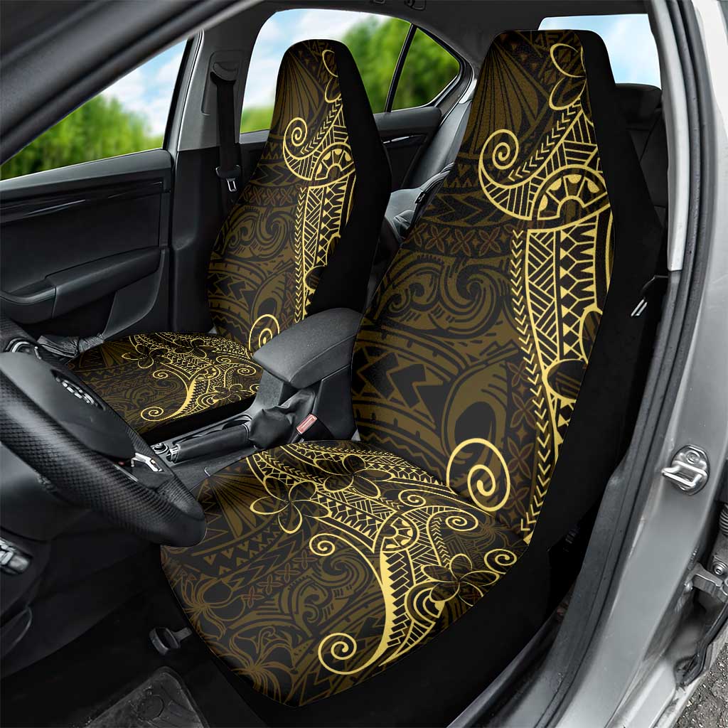 Black Gold Polynesian Tribal Car Seat Cover - Polynesian Pride