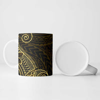 Black Gold Polynesian Tribal Ceramic Mug - Polynesian Pride