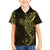 Black Gold Polynesian Tribal Family Matching Long Sleeve Bodycon Dress and Hawaiian Shirt - Polynesian Pride
