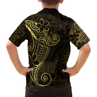Black Gold Polynesian Tribal Family Matching Puletasi and Hawaiian Shirt LT9 - Polynesian Pride