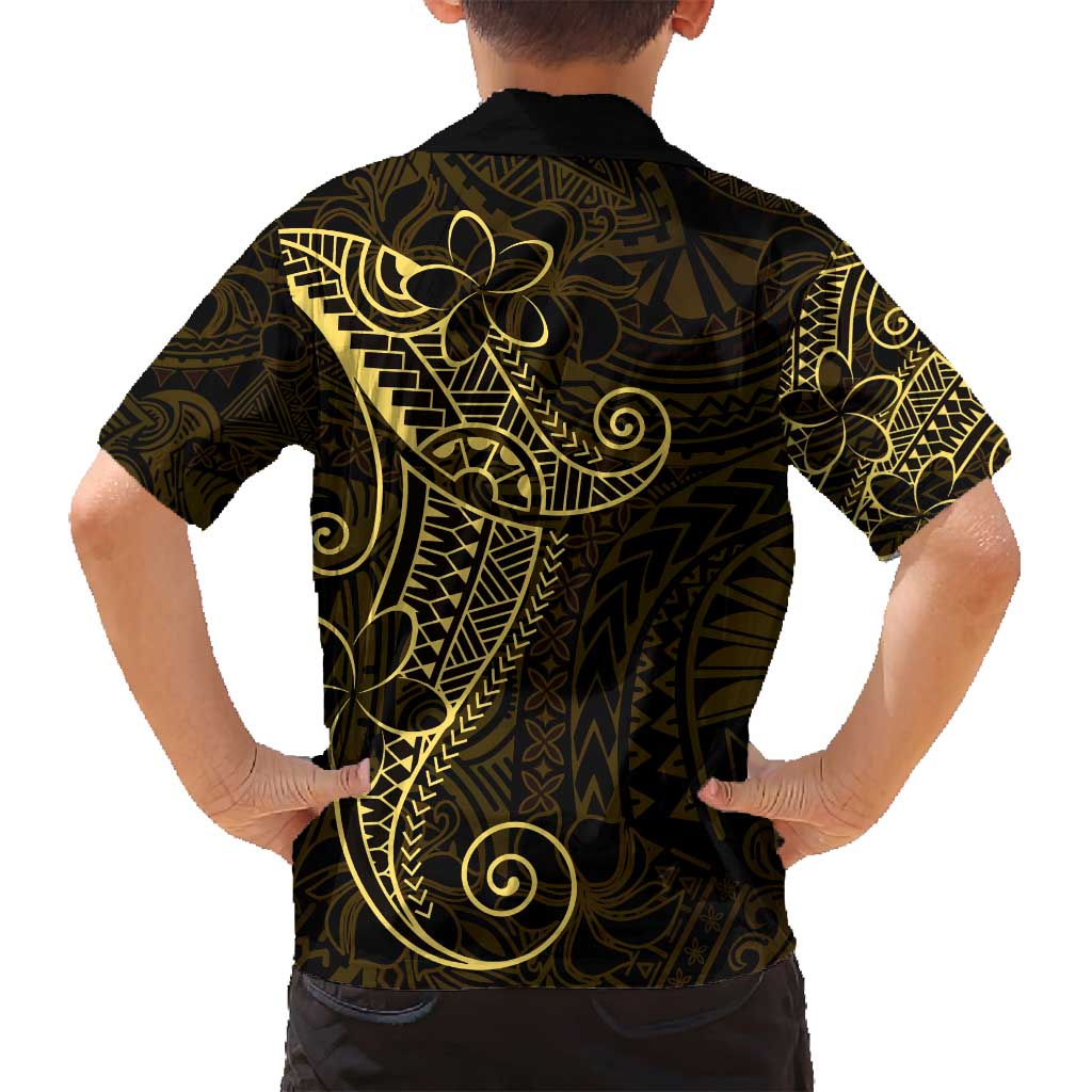 Black Gold Polynesian Tribal Family Matching Summer Maxi Dress and Hawaiian Shirt LT9 - Polynesian Pride