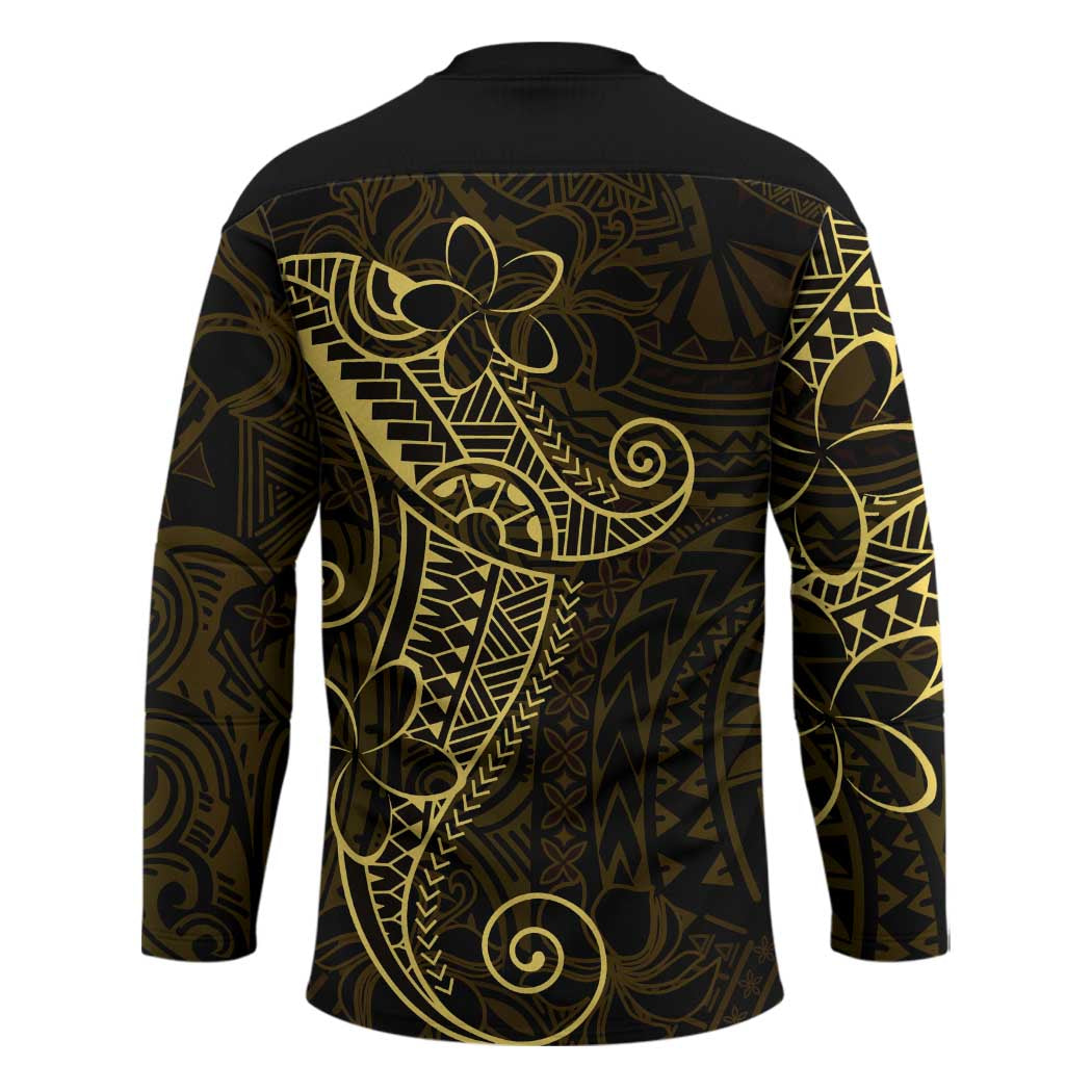Black Gold Polynesian Tribal Hockey Jersey - Polynesian Pride