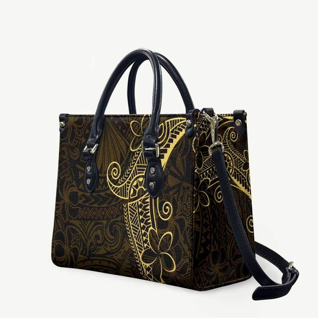 Black Gold Polynesian Tribal Leather Bag - Polynesian Pride