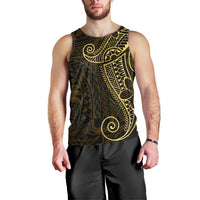 Black Gold Polynesian Tribal Men Tank Top - Polynesian Pride