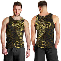 Black Gold Polynesian Tribal Men Tank Top - Polynesian Pride