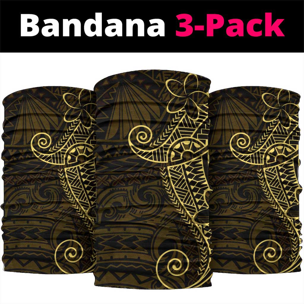 Black Gold Polynesian Tribal Neck Gaiter - Polynesian Pride