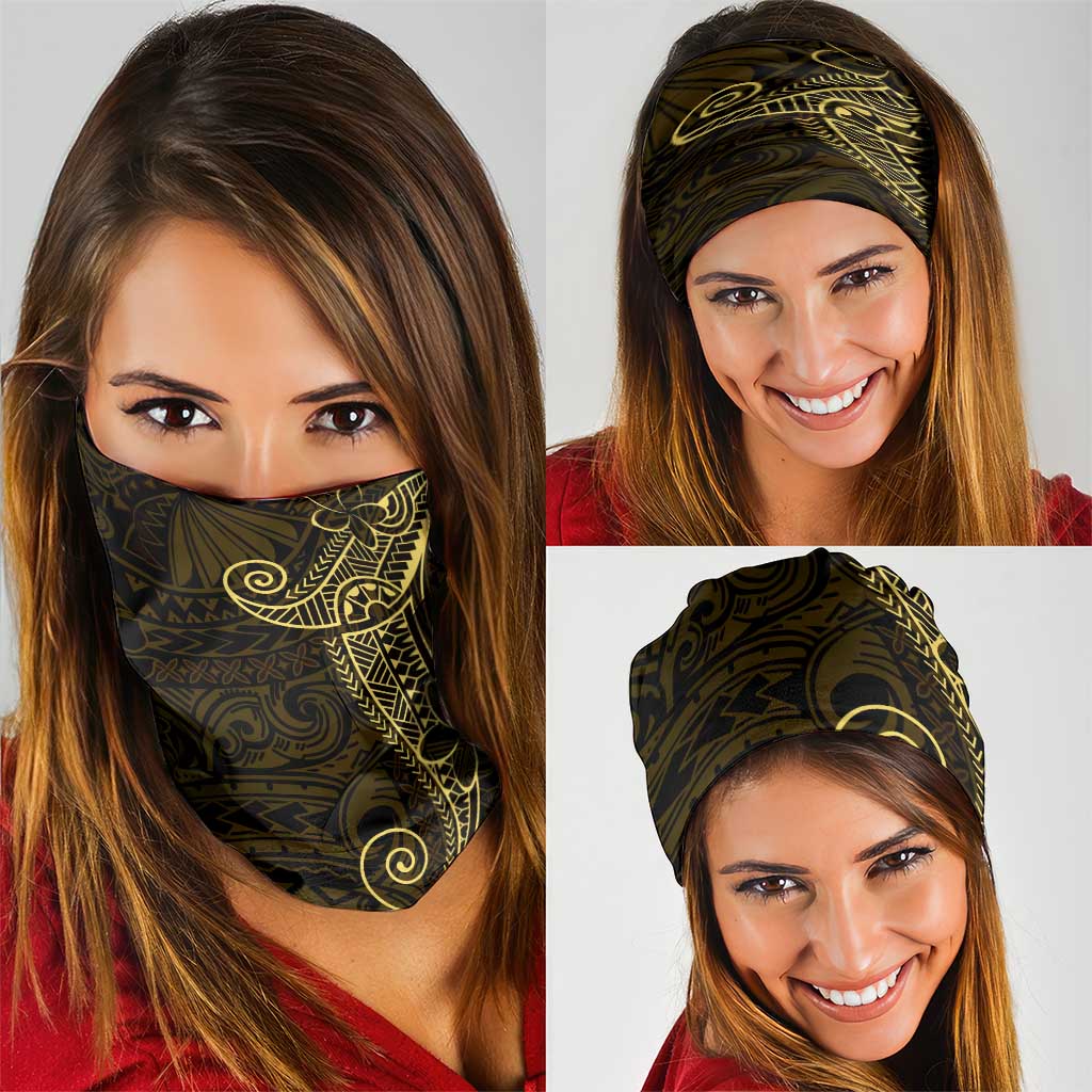 Black Gold Polynesian Tribal Neck Gaiter - Polynesian Pride