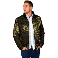 Black Gold Polynesian Tribal Padded Jacket - Polynesian Pride