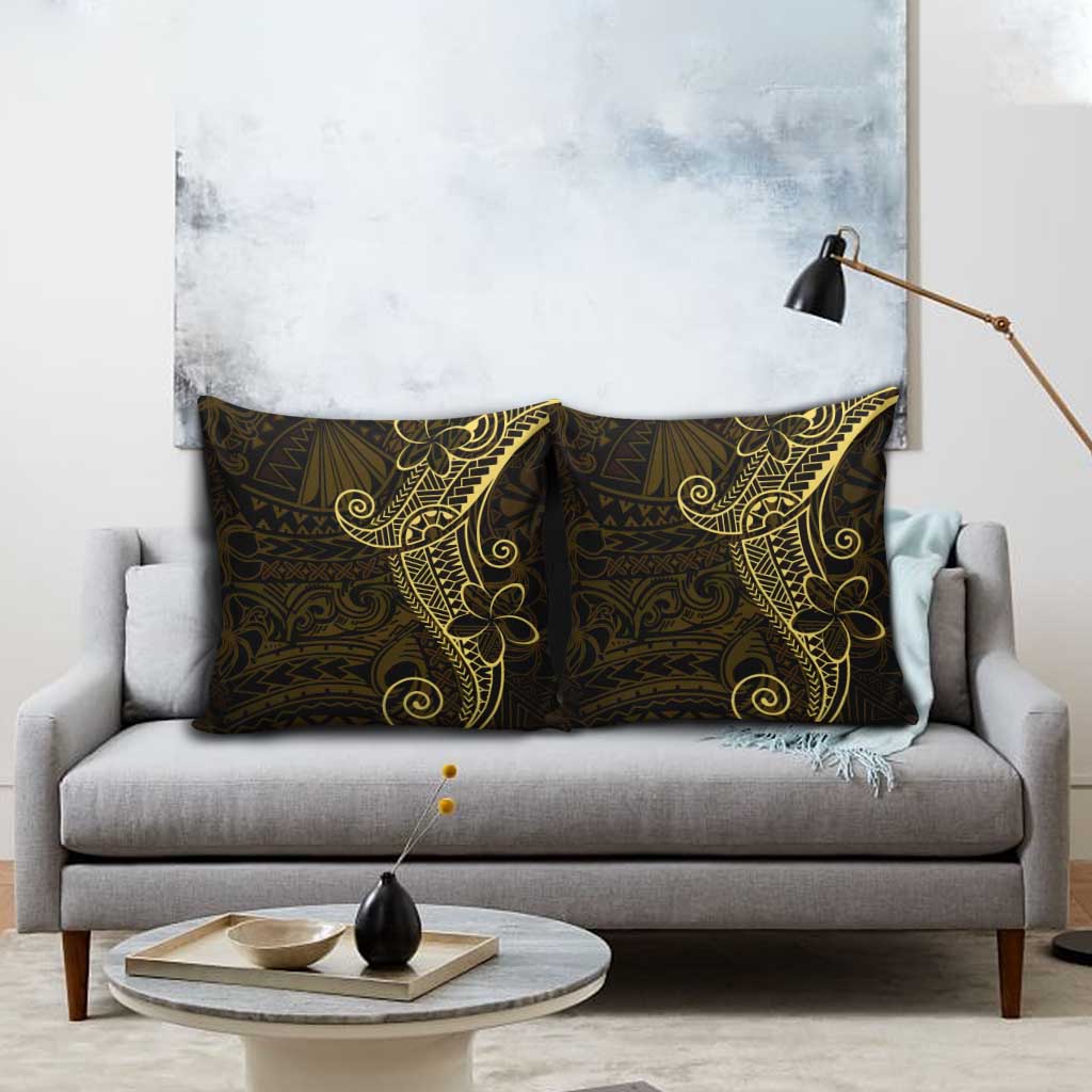 Black Gold Polynesian Tribal Pillow Cover LT9 - Polynesian Pride