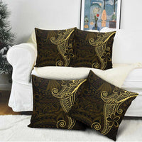 Black Gold Polynesian Tribal Pillow Cover LT9 - Polynesian Pride