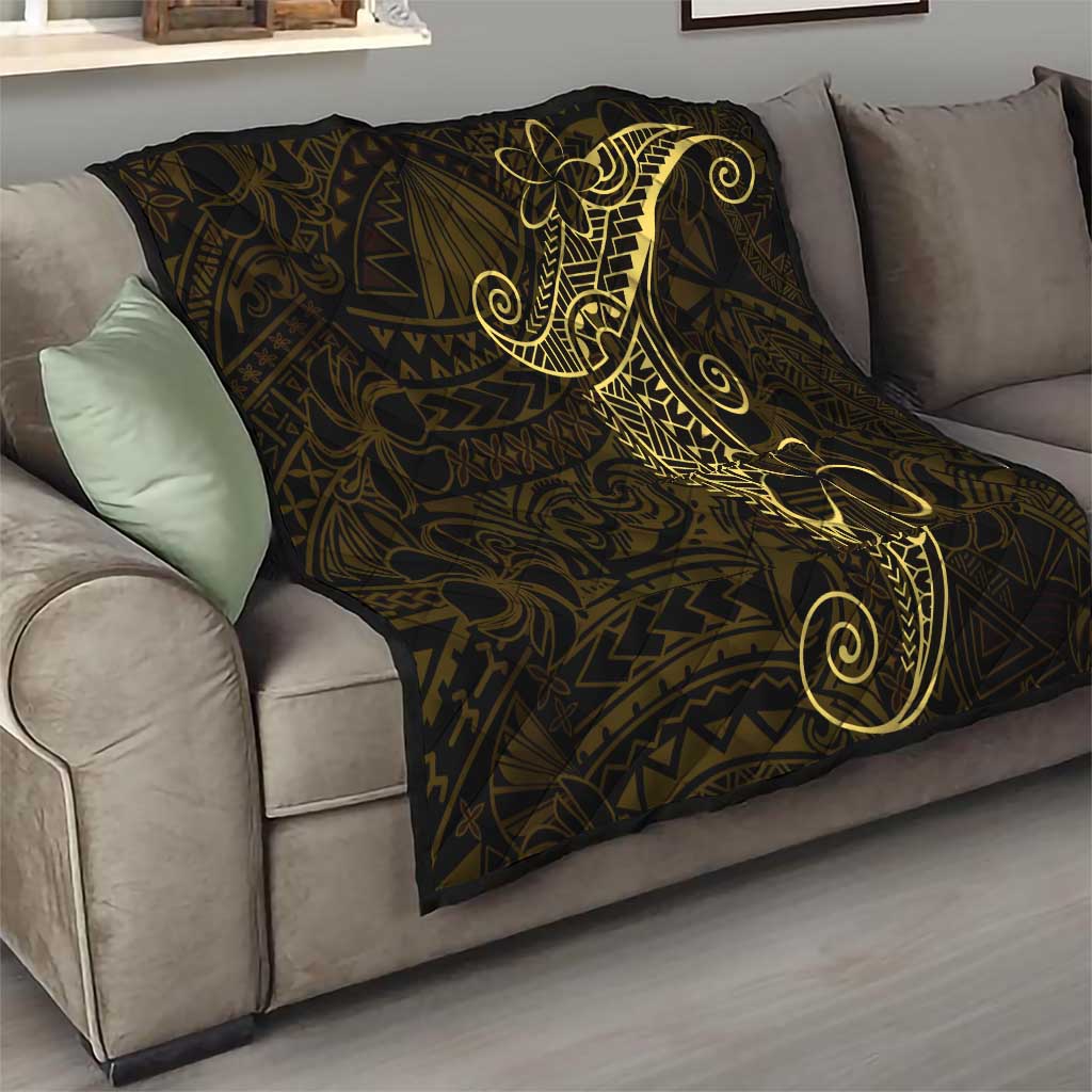 Black Gold Polynesian Tribal Quilt - Polynesian Pride