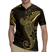 Black Gold Polynesian Tribal Rugby Jersey - Polynesian Pride