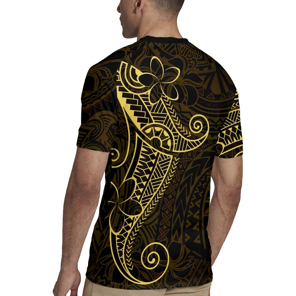 Black Gold Polynesian Tribal Rugby Jersey - Polynesian Pride
