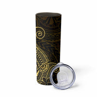 Black Gold Polynesian Tribal Skinny Tumbler - Polynesian Pride