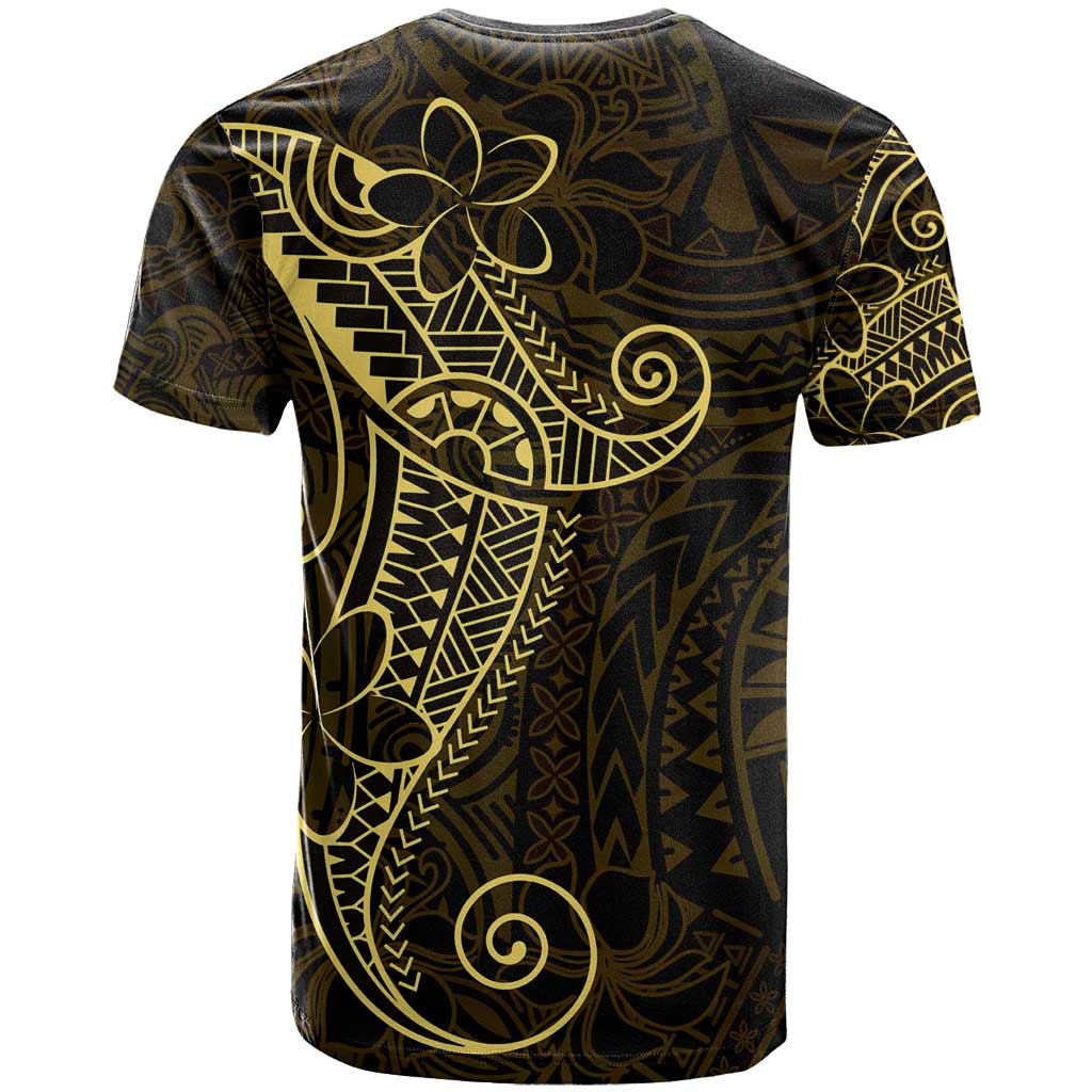Black Gold Polynesian Tribal T Shirt - Polynesian Pride