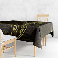 Black Gold Polynesian Tribal Tablecloth - Polynesian Pride