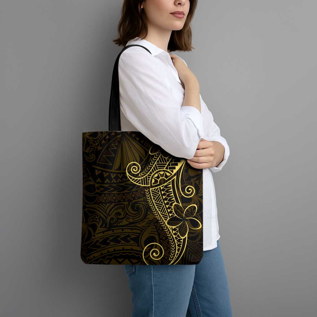 Black Gold Polynesian Tribal Tote Bag - Polynesian Pride