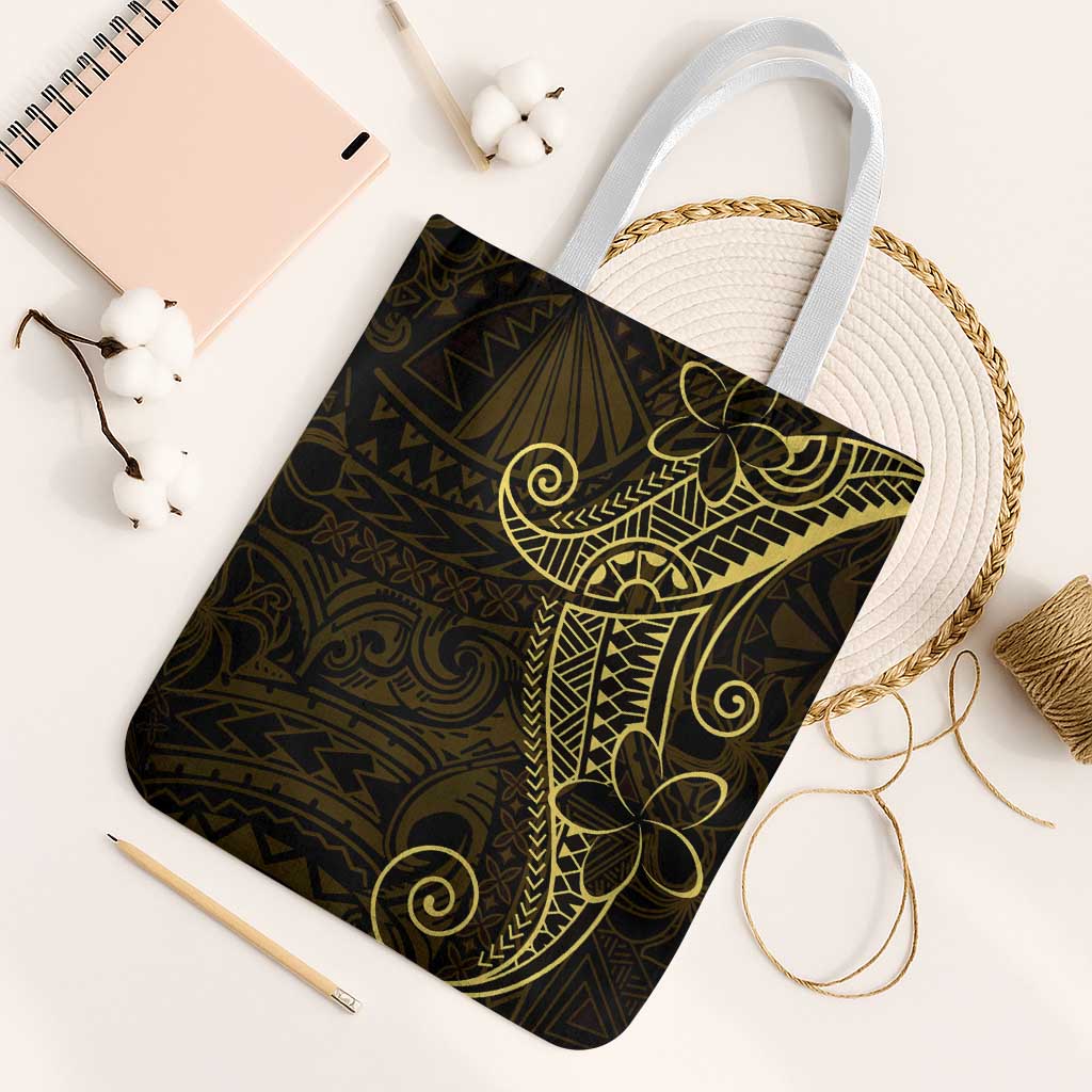 Black Gold Polynesian Tribal Tote Bag - Polynesian Pride
