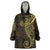 Black Gold Polynesian Tribal Wearable Blanket Hoodie - Polynesian Pride
