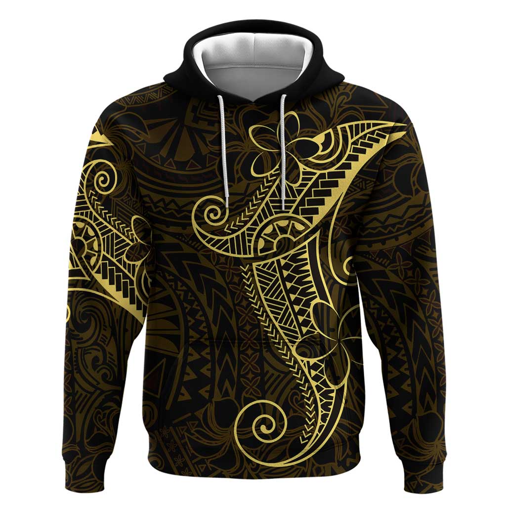 Black Gold Polynesian Tribal Zip Hoodie - Polynesian Pride