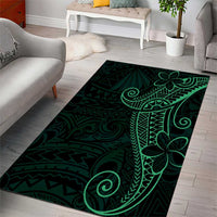 Black Green Polynesian Tribal Area Rug LT9 - Polynesian Pride