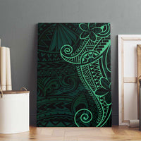 Black Green Polynesian Tribal Canvas Wall Art - Polynesian Pride