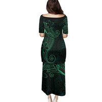 Black Green Polynesian Tribal Family Matching Puletasi and Hawaiian Shirt LT9 - Polynesian Pride