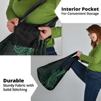 Black Green Polynesian Tribal Grocery Bag LT9 - Polynesian Pride