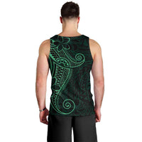 Black Green Polynesian Tribal Men Tank Top - Polynesian Pride