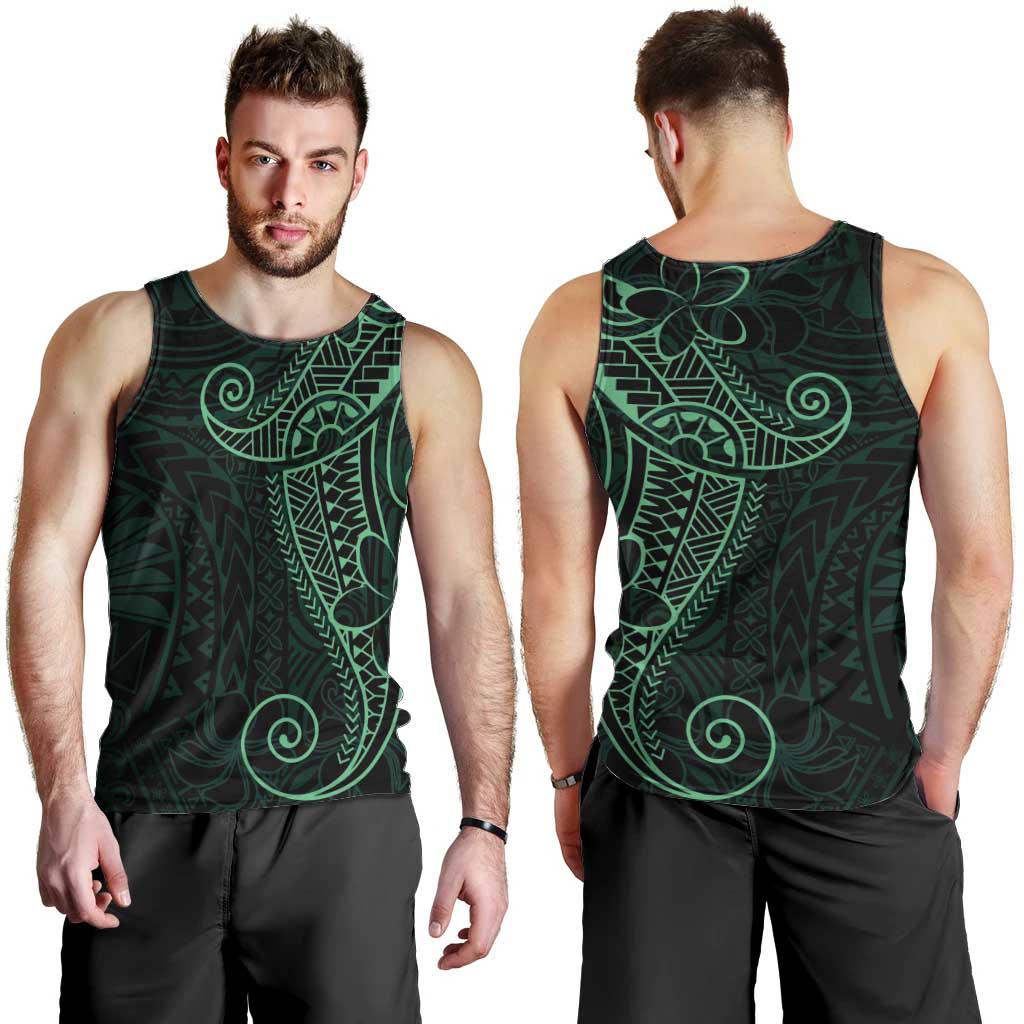 Black Green Polynesian Tribal Men Tank Top - Polynesian Pride