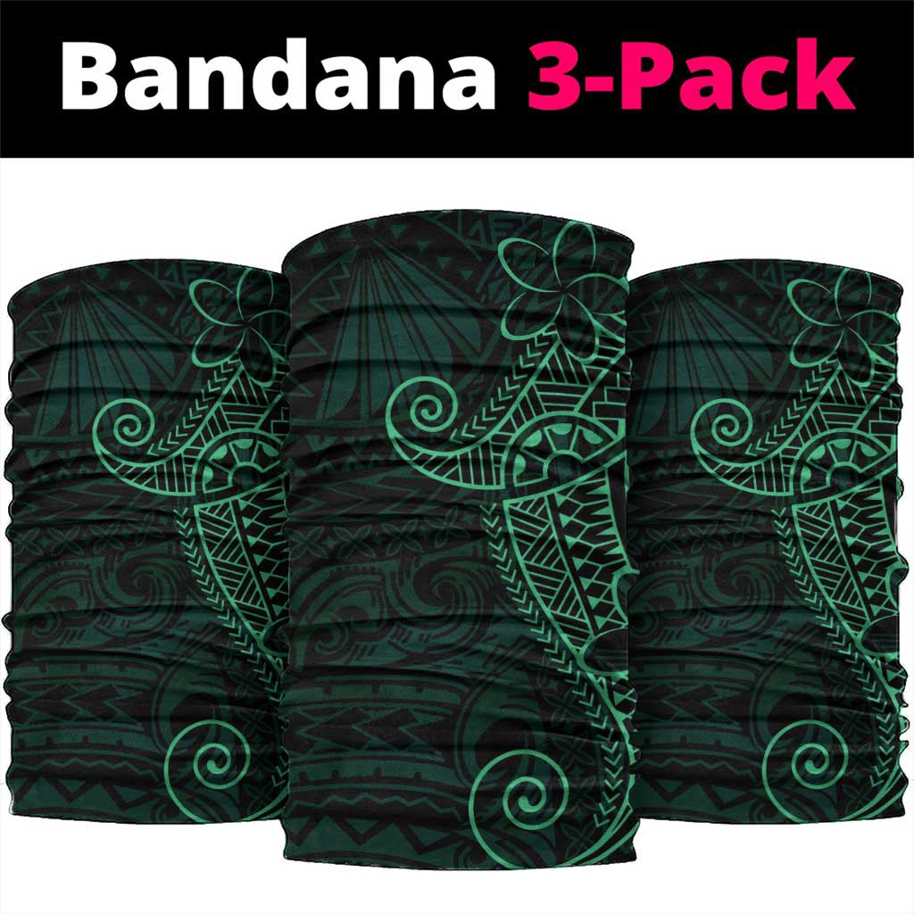 Black Green Polynesian Tribal Neck Gaiter - Polynesian Pride