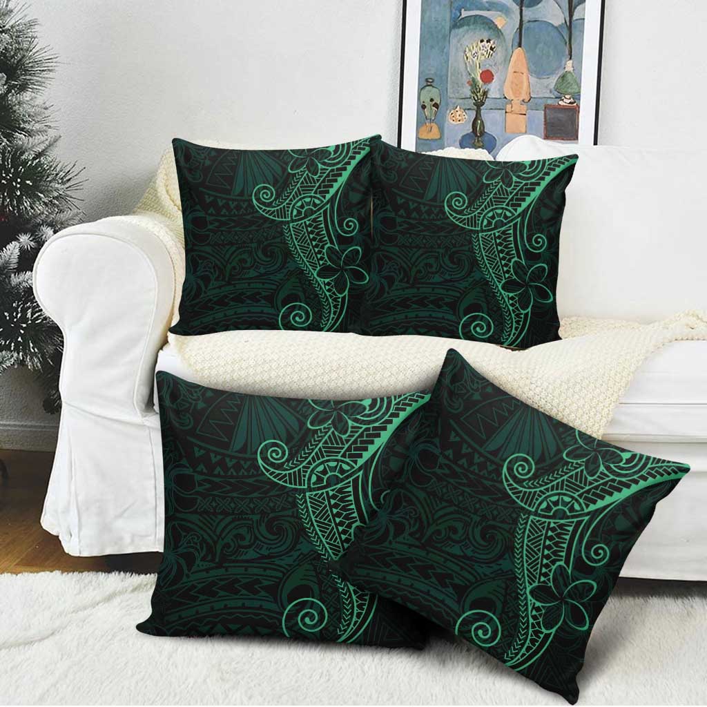 Black Green Polynesian Tribal Pillow Cover LT9 - Polynesian Pride
