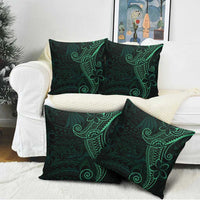 Black Green Polynesian Tribal Pillow Cover LT9 - Polynesian Pride