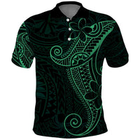 Black Green Polynesian Tribal Polo Shirt - Polynesian Pride