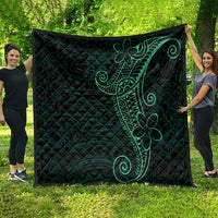 Black Green Polynesian Tribal Quilt LT9 - Polynesian Pride