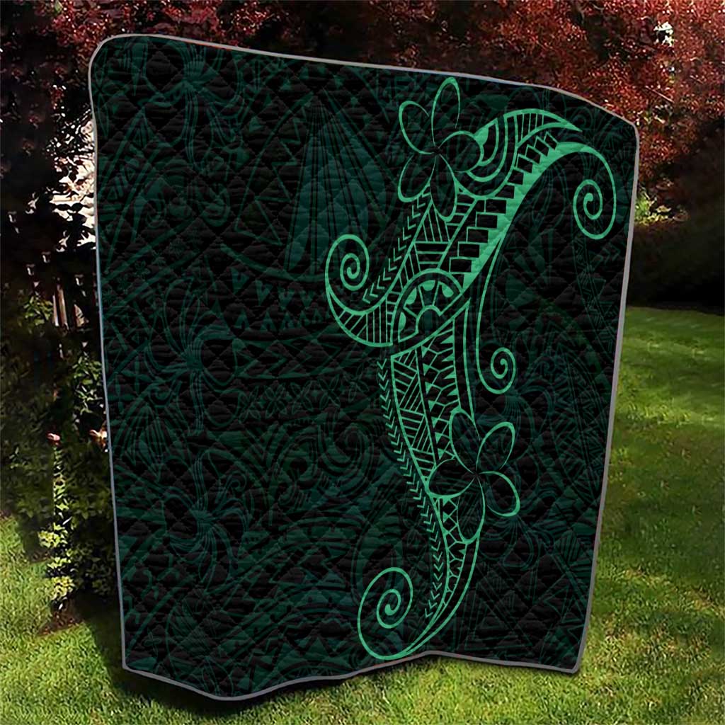 Black Green Polynesian Tribal Quilt LT9 - Polynesian Pride