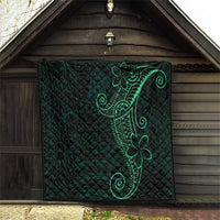 Black Green Polynesian Tribal Quilt LT9 - Polynesian Pride