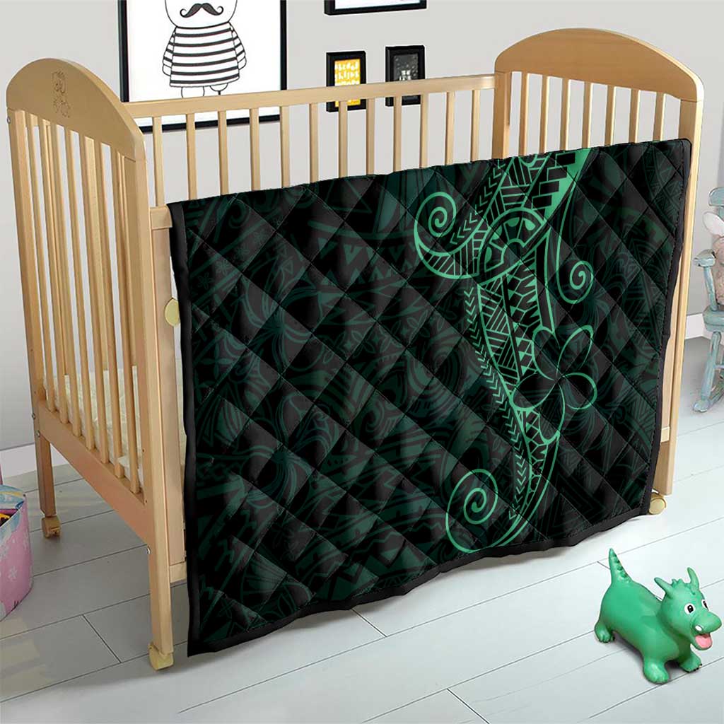 Black Green Polynesian Tribal Quilt LT9 - Polynesian Pride