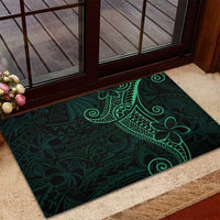 Black Green Polynesian Tribal Rubber Doormat LT9 - Polynesian Pride