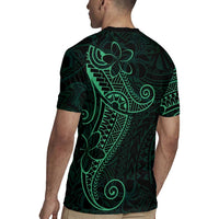 Black Green Polynesian Tribal Rugby Jersey - Polynesian Pride