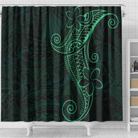 Black Green Polynesian Tribal Shower Curtain - Polynesian Pride
