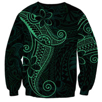 Black Green Polynesian Tribal Sweatshirt LT9 - Polynesian Pride