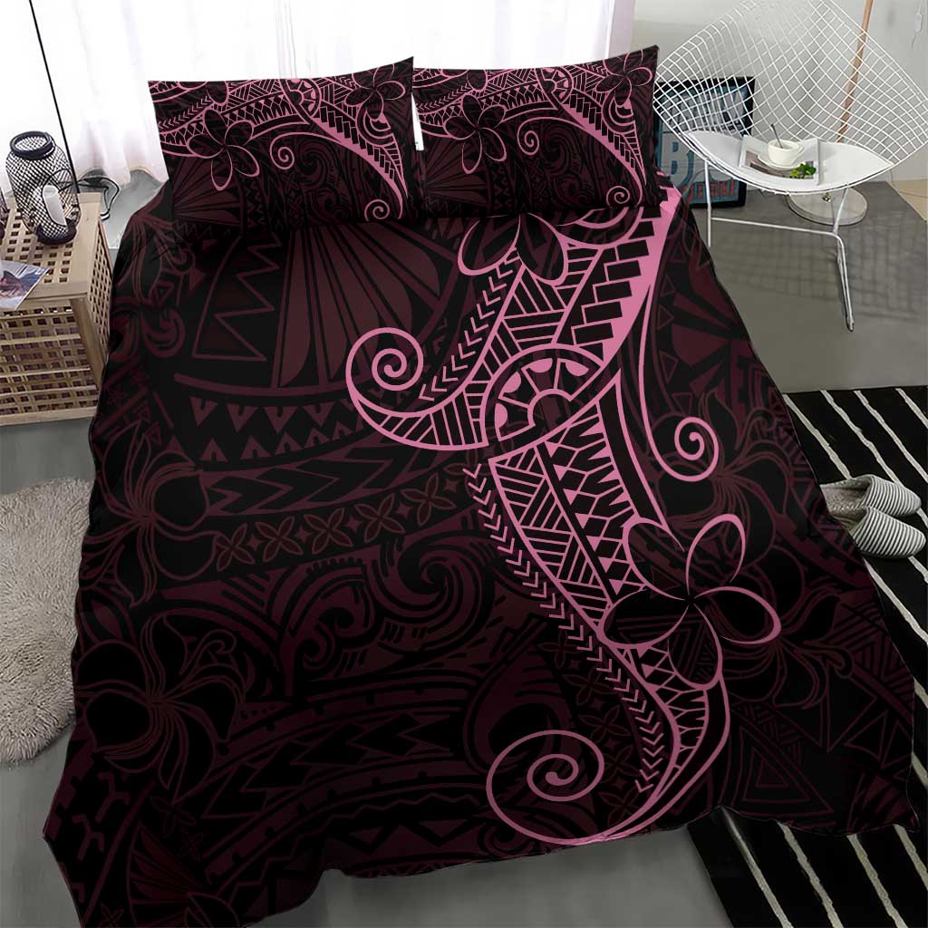 Black Pink Polynesian Tribal Bedding Set - Polynesian Pride