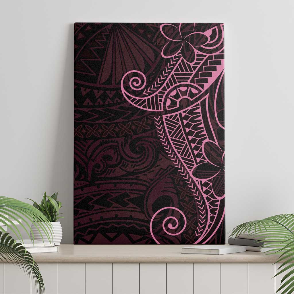 Black Pink Polynesian Tribal Canvas Wall Art - Polynesian Pride