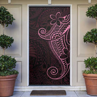 Black Pink Polynesian Tribal Door Cover - Polynesian Pride