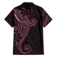Black Pink Polynesian Tribal Family Matching Off The Shoulder Long Sleeve Dress and Hawaiian Shirt - Polynesian Pride
