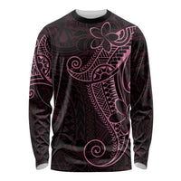 Black Pink Polynesian Tribal Long Sleeve Shirt - Polynesian Pride