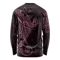 Black Pink Polynesian Tribal Long Sleeve Shirt - Polynesian Pride